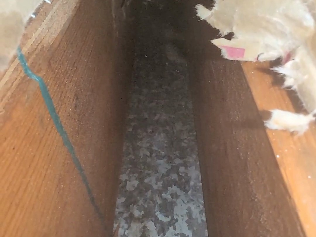 The same channel after cleaning, down to a bare metal pan